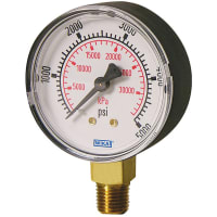 Galga de presión; análogo; 111.10.20; 100PSI/KPA; 2 "; 1/4 " NPT; baje el montaje