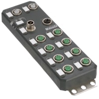 Módulo de la extensión del PLC, Ethernet Digital 8 en 8 hacia fuera M12, 24 VDC, serie de Axioline E