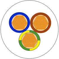 El cable de transmisión 3 ata con alambre PVC blanco trenzado 3183Y 17AWG 10A los 328ft (los 100m)