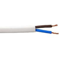 Power Cable 2 Wires Stranded White LSZH PVC 3182B 13AWG los 328ft (el 100m)