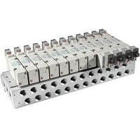 Múltiple común de la barra, 3 estaciones, 5 válvula de solenoide portuaria, serie SS5Y7 | SMC