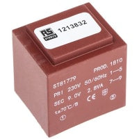 TRANSFORMADOR 2.8VA 1X9 O/P del MONTAJE del PWB