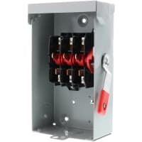 Interruptor de seguridad, 3 poste, 240V, 60A, nema 1