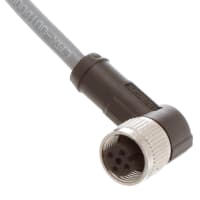 El cable del sensor/del actuador, 4 coloca, PVC, gris, extremo blindado, libre del cable