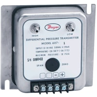 Transmisor de presión diferenciada, gama 0-25 " W.C, 607 serie