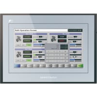 10.2 " WVGA TFT, 64K color, USBA&B, 24VDC, Ethernet, UL/c-UL, plata con insignia