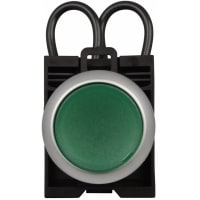 Presionar-a-prueba, verde, 85 - 264 VAC, bisel de plata