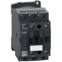 Contactor de Easy TeSys DPE IEC, 12A, 3P, 5 CABALLOS DE FUERZA en 480 VAC, nonreversing, 24V C.C. co