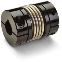 Bellows Coupling, with Keyways, 1.000 " X 17m m Bores, 2.250 " OD de Clamp Style