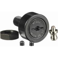 Cylindrical Metric Cam Follower, SR. de Stud, Screwdriver Slot, 26m m RD, Sealed