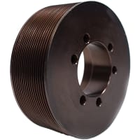 La polea poly-v, 4.53paladio del '', 4.5'' OD, agujereó para el buje SH, acero