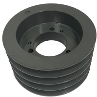 La polea del V-Belt, '' OD de 8.9, agujereó para el buje de E, hierro fundido