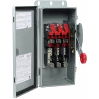 Nema fusible 12/3R del interruptor de seguridad de 30A/2P HD 600V