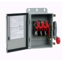 Nema No-Fusible 12/3R del interruptor de seguridad de 30A/3P HD 600V