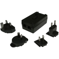 Fuente de alimentación de AC-DC, enchufe permutable, Ethernet excesiva del Pwr, 56V, 15W, RJ45Output