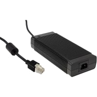 Fuente de alimentación, AC-DC, adaptador de escritorio, 360W, 85-264Vac, 48Vdc, serie de GST360B