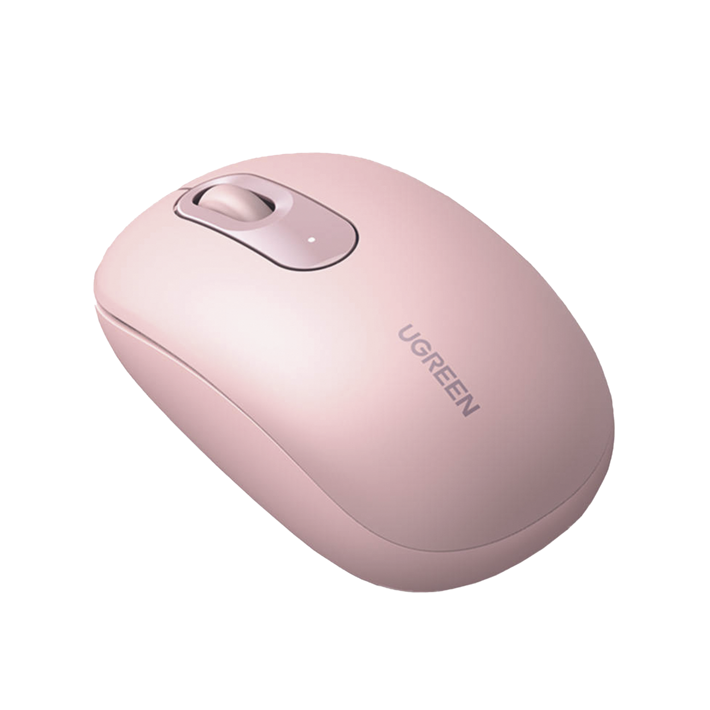Mouse Inalámbrico 2.4G 800/1200/1600/2400 DPI / Función de 3 botones / Alcance 10m / Silencioso / Ergonómico / Anti-caÃda y Anti-interferencias / Color Dusty Pink / BaterÃa Alcalina AA (incluida).