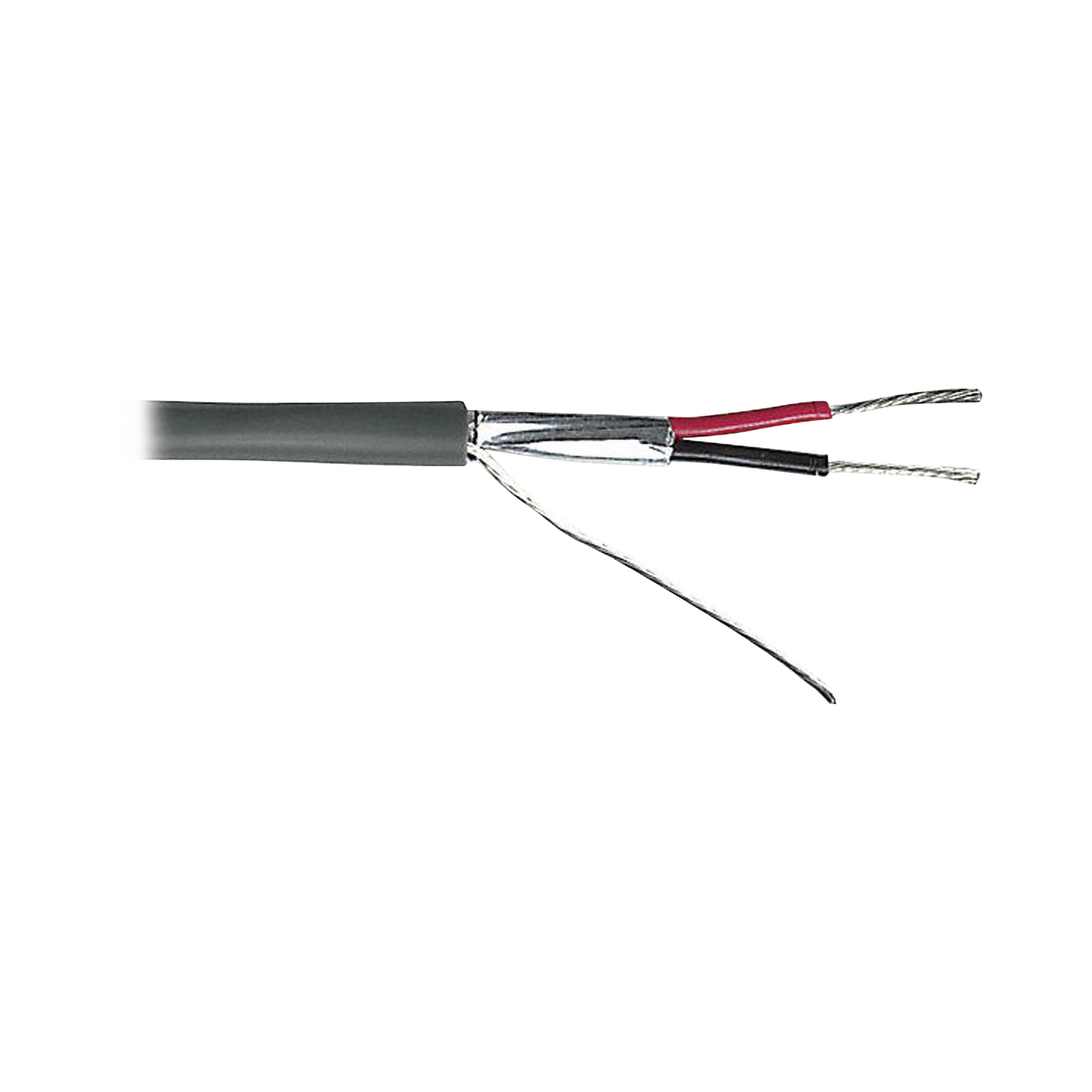 Cable 2 x 18 AWG / Blindado / 305 Metros / Riser / UL / Color Gris / Hecho en México
