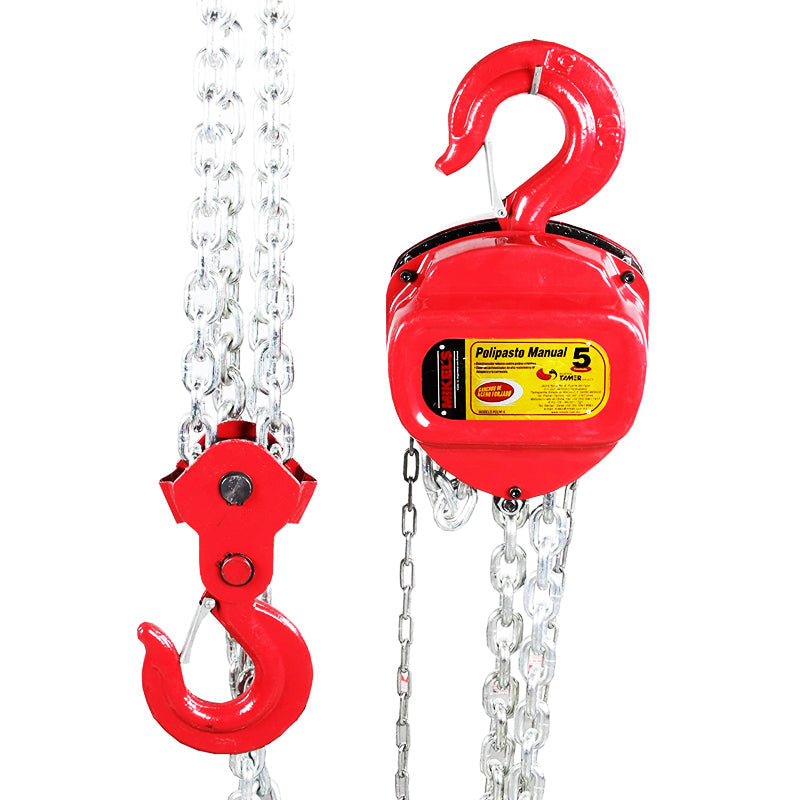 Polipasto manual 5 TN 3 MT D/Cadena Polm-5 Mikels