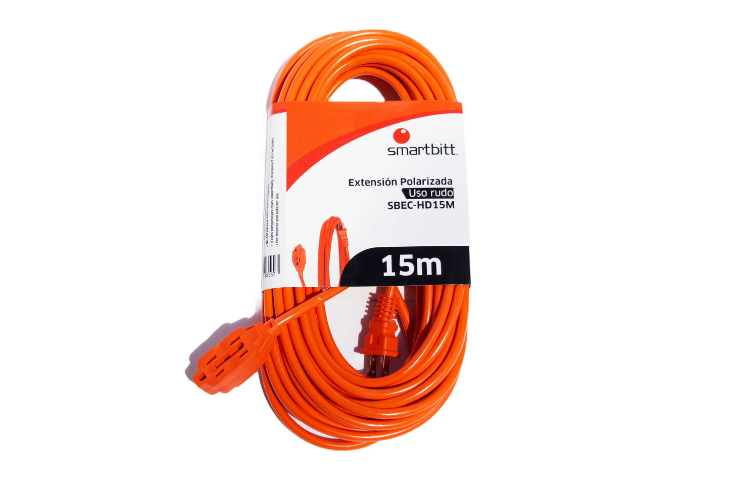 Extensión de Uso Rudo SMARTBITT SBEC-HD15M, Naranja, 3, 15 m