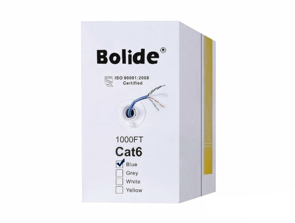 Cable de red Bolide BP0033/CAT6/CMR-White, 305m, Blanco, Interior, Cat6, 100% Cobre