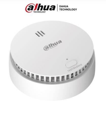 Detector de Humo Inalámbrico / Sensor Fotoeléctrico de Doble Cámara / Sirena Interna de 85dB / Función de Prueba y Silenciar / Alarma Visual y Sonora