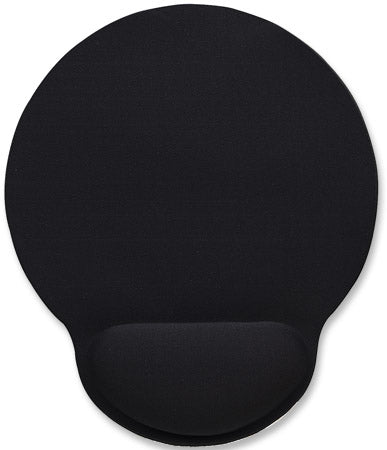 434362 Mouse Pad con Descansa Muñecas,el material de gel promueve la posición adecuada de la mano y la muñeca, Color negro