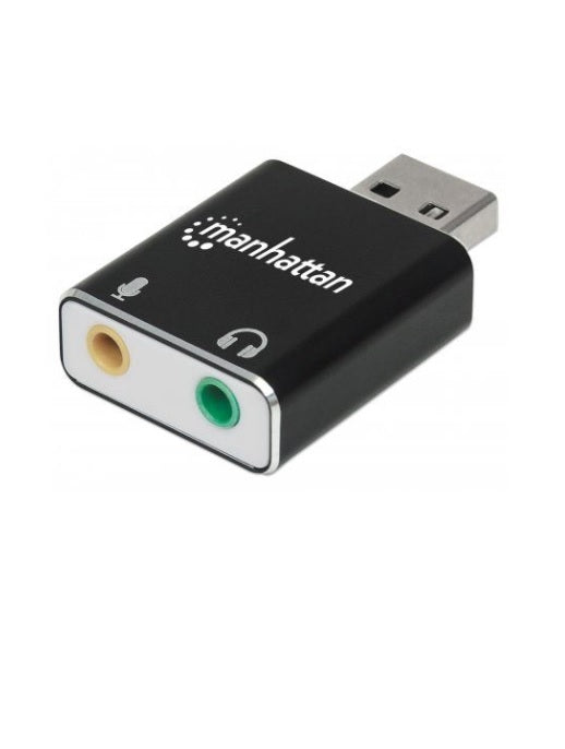 152754 Adaptador USB-A a Puertos de 3.5 mm para Entrada de Micrófono y Salida de Audio, Soporta sonido estereo 2.1