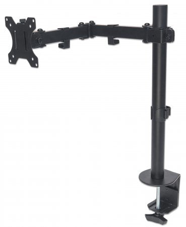 461542 Soporte de escritorio para monitor soporta monitores de 13 a 32 pulgadas, hasta 8 kg, movimiento de brazos de doble articulación, negro