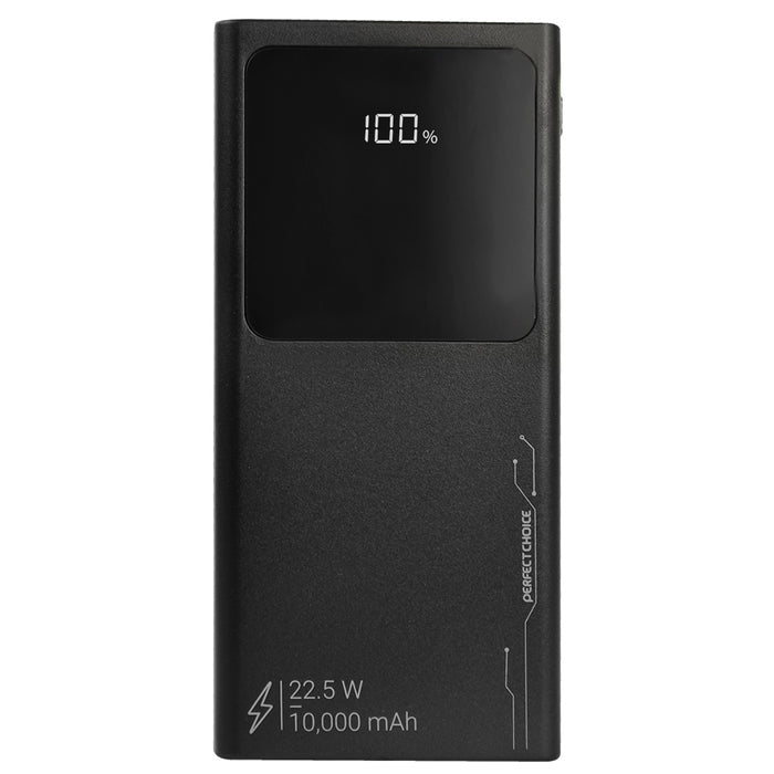 Power Bank Negro carga rápida 22w-10,00 mAh PC-241003