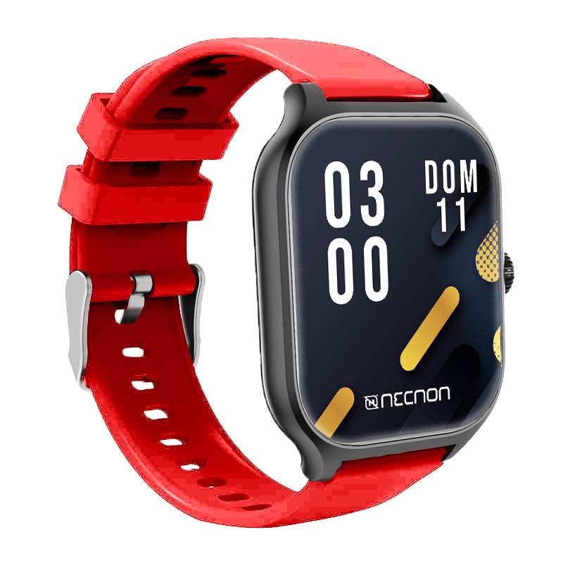 SMARTWATCH NSW-101 2.01 IP67 BT 5.0 APP FITPRO BAT 180 mAH MIDE CALORIAS FC CON VIBRACIÓN MULTIMEDIA FUNCIÓN BUSCAR Y FOTOS A DISTANCIA NEGRO/ROJO