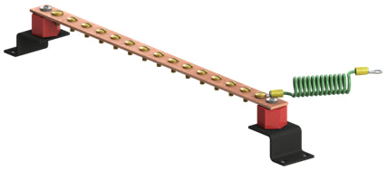 Barra de Tierra NORTH SYSTEM NORTH722A-NT, Acero al carbón