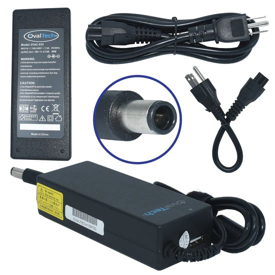 Cargador / Adaptador para Laptop OTAC-E53 OVALTECH de 90W 19V-4.74A (7.4*5.0)