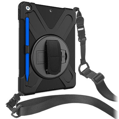FUNDA PROTECTOR C/CORREA, USO RUDO, GIRO 360º , P/IPAD 10.2, 8VA/9NA GENERACIÓN, C/MICA, BROBOTIX 263205