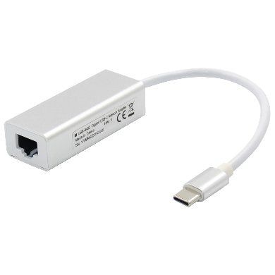 Convertidor USB Tipo C a RJ45 BROBOTIX 651879, USB C, RJ-45, 15 cm, Plata