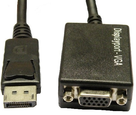 Adaptador Displayport BROBOTIX 104529, Negro, DisplayPort, VGA, Macho/hembra