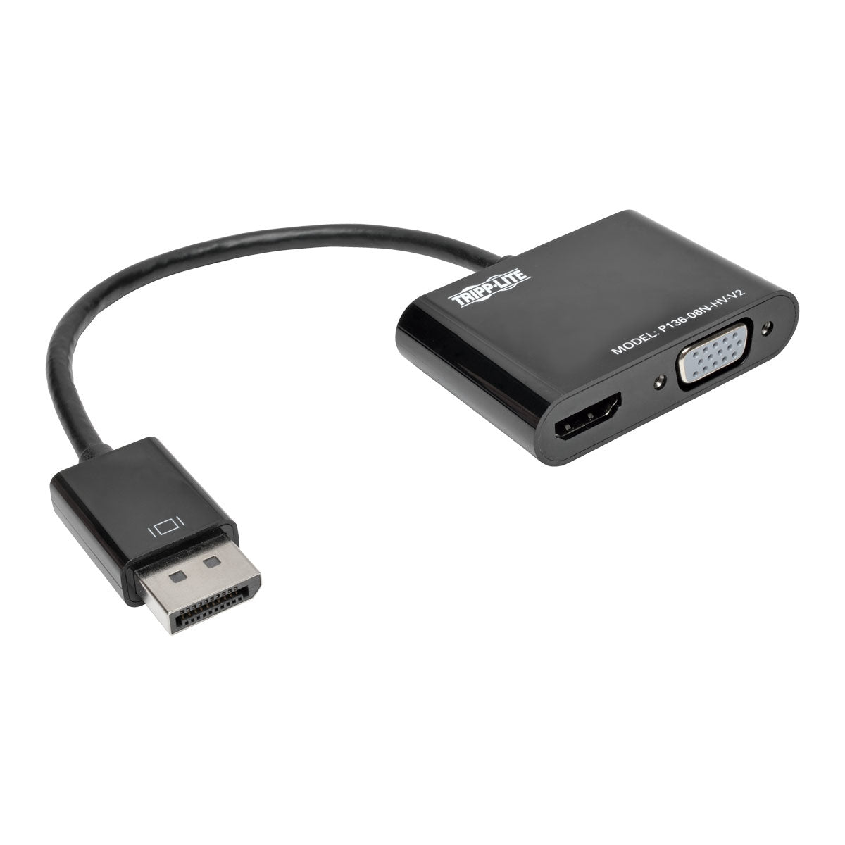 Adaptador DisplayPort TRIPP-LITE P136-06N-HV-V2, DisplayPort, VGA/HDM, Negro