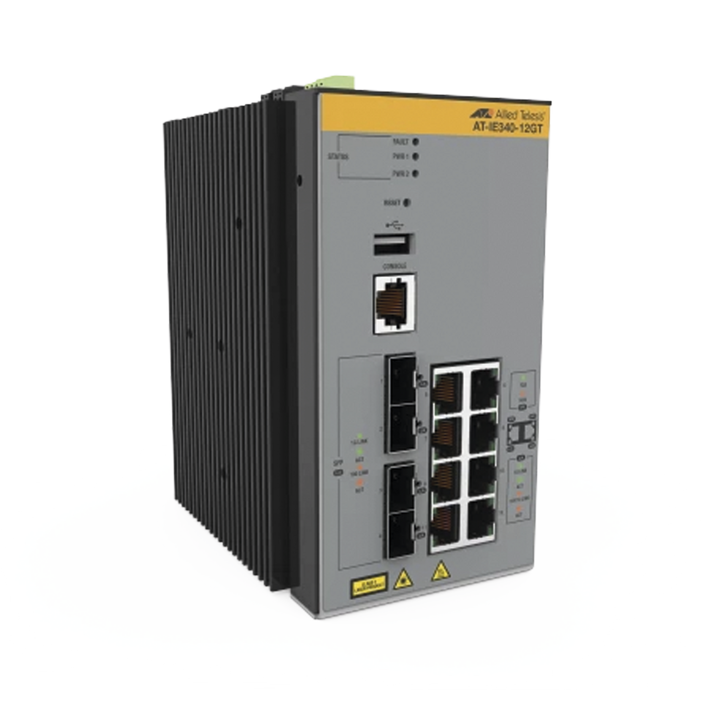 Switch Industrial Capa 3, 8x 10/100/1000T, 4x 100/1000X SFP, (TAA compliant)