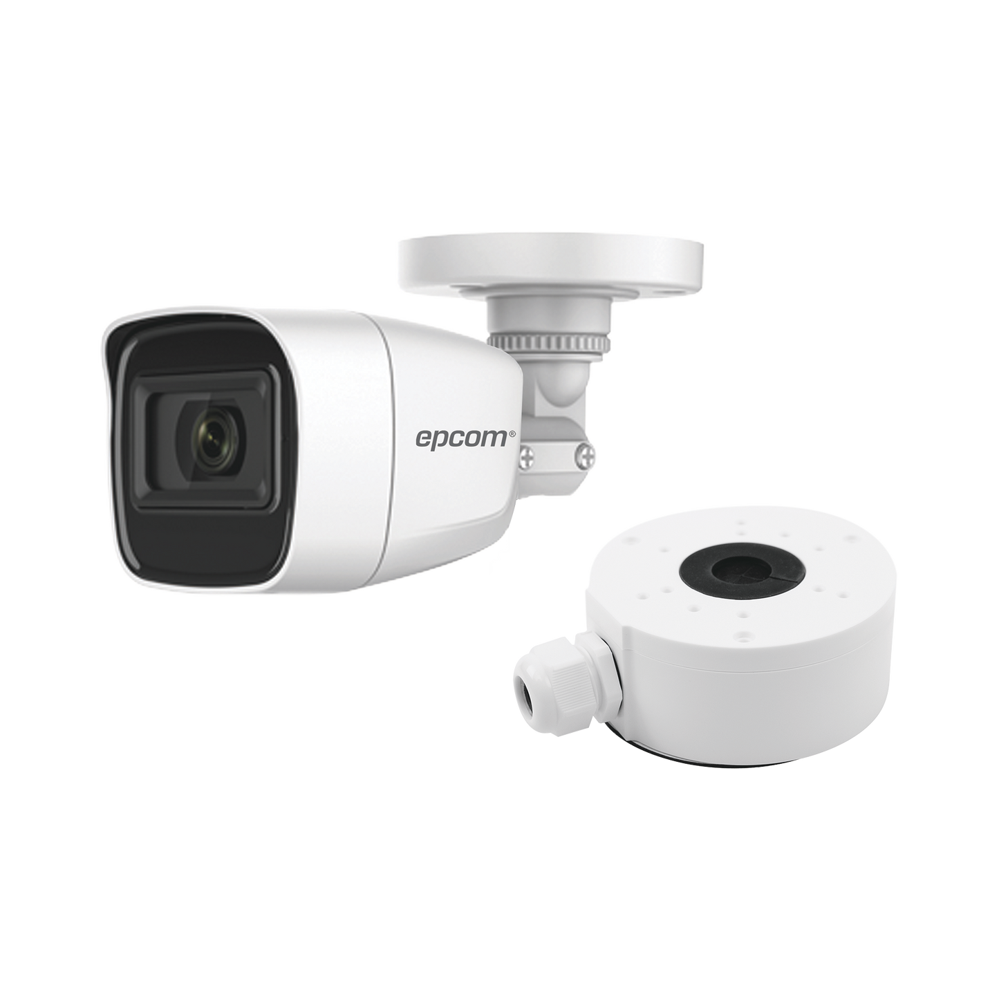 KIT DE CÃMARA + MONTAJE / Cámara Bala TURBOHD 2 Megapixel (1080p) / Gran Angular 106° / Lente 2.8 mm / 25 mts IR EXIR / Exterior IP66 / 4 TecnologÃas / dWDR