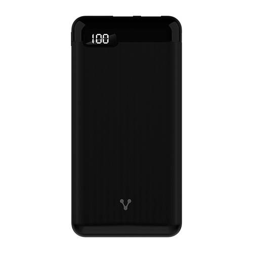 POWER BANK VORAGO PB-450 10000 mAh NEGRO USB Y TIPO C LCD