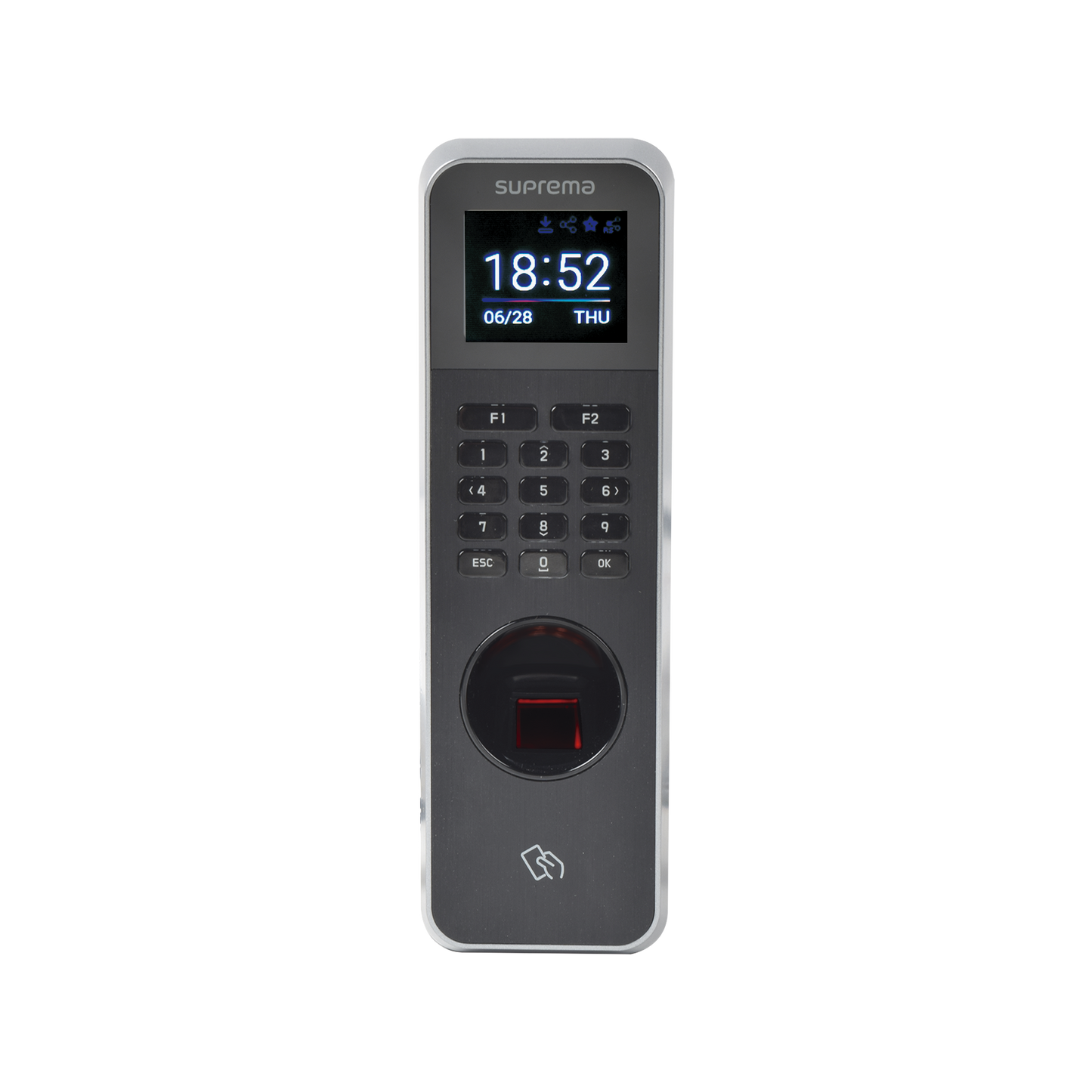 Lector de Huella IP67 Con Teclado y Lector de Tarjetas RFIDNFC y (125kHz EM, HID Prox &13.56Mhz MIFARE, MIFARE Plus, DESFire/EV1, FeliCa, iCLASS SE/SR),NFC y BLUETOOTH