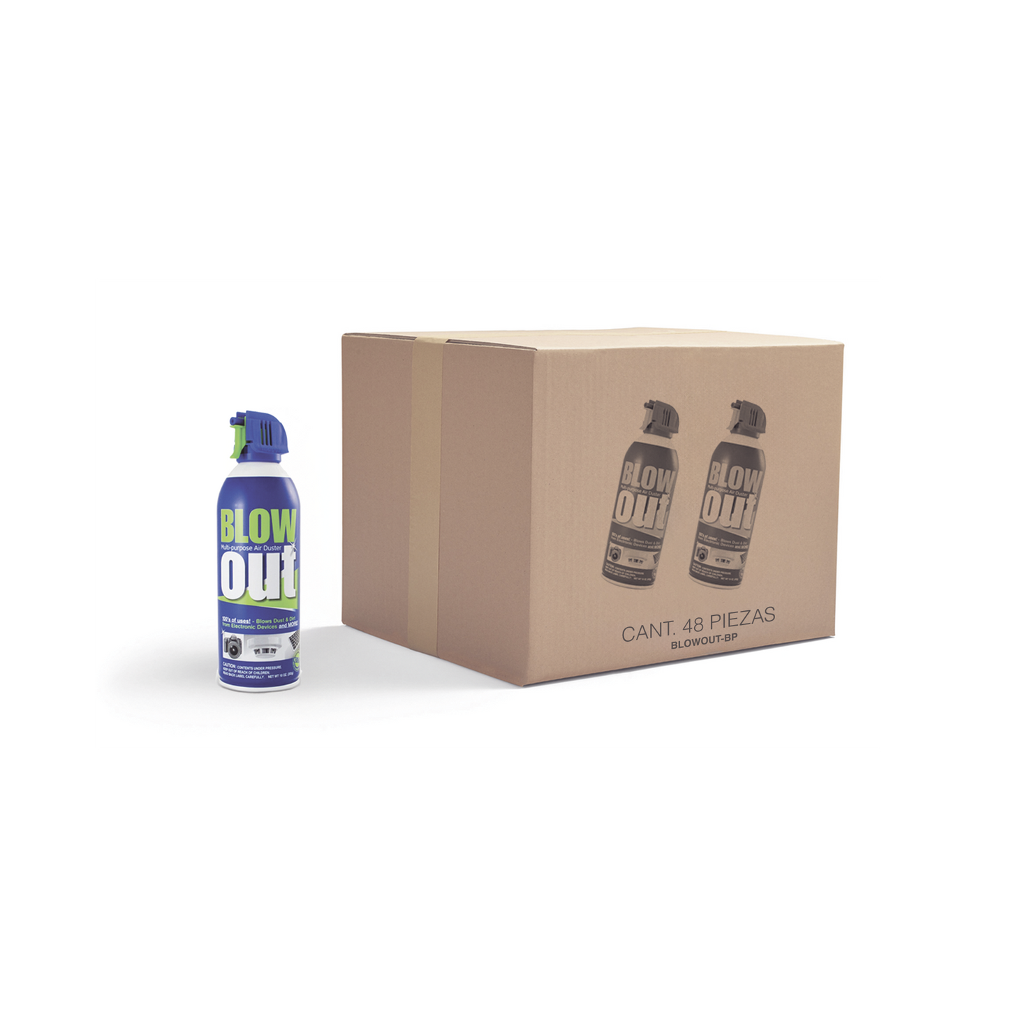 Paquete de 48 latas de removedor de polvo multipropósito en aerosol, ideal para limpieza de dispositivos electrónicos