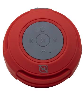 BOCINA BLUETOOTH NB-03W PRO VENTOSA RESISTENTE A SALPICADURAS IPX4 RADIO FM LECTOR MICRO SD MANOS LIBRES ROJO