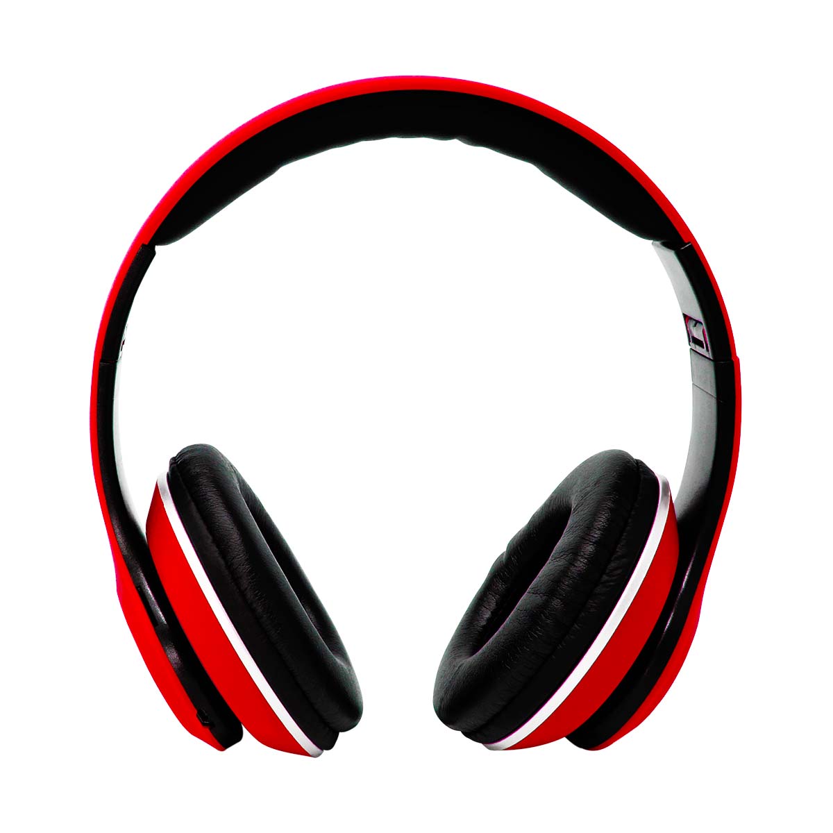 AUDIFONOS OVER-EAR BLUETOOTH NBH-01 SONIDO HI-FI 3.5MM RADIO FM MICRO SD 3.5MML MANOS LIBRES RUBBERIZED ROJO