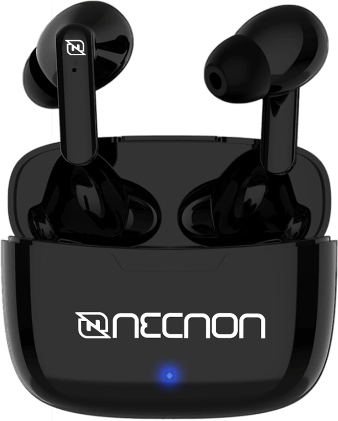 AUDIFONOS IN-EAR BLUETOOTH 5.0 TRUE WIRELESS POTENCIA Y FIDELIDAD 30MAH CON CAJA DE CARGA 200MAH INDICADOR LED NEGRO