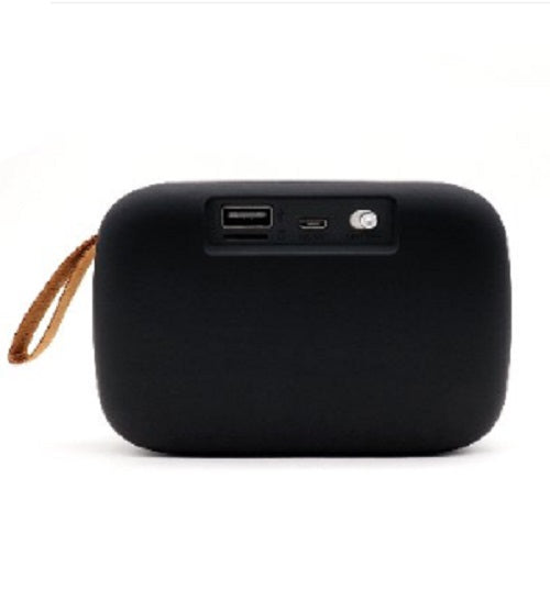 Bocina Bluetooth, Inalambrica, Recargable, Stereo C/Radio Fm, Lector Usb Y Micro Usb, Portatil, Antideslizante, Negro, C/Correabrobotix 136452