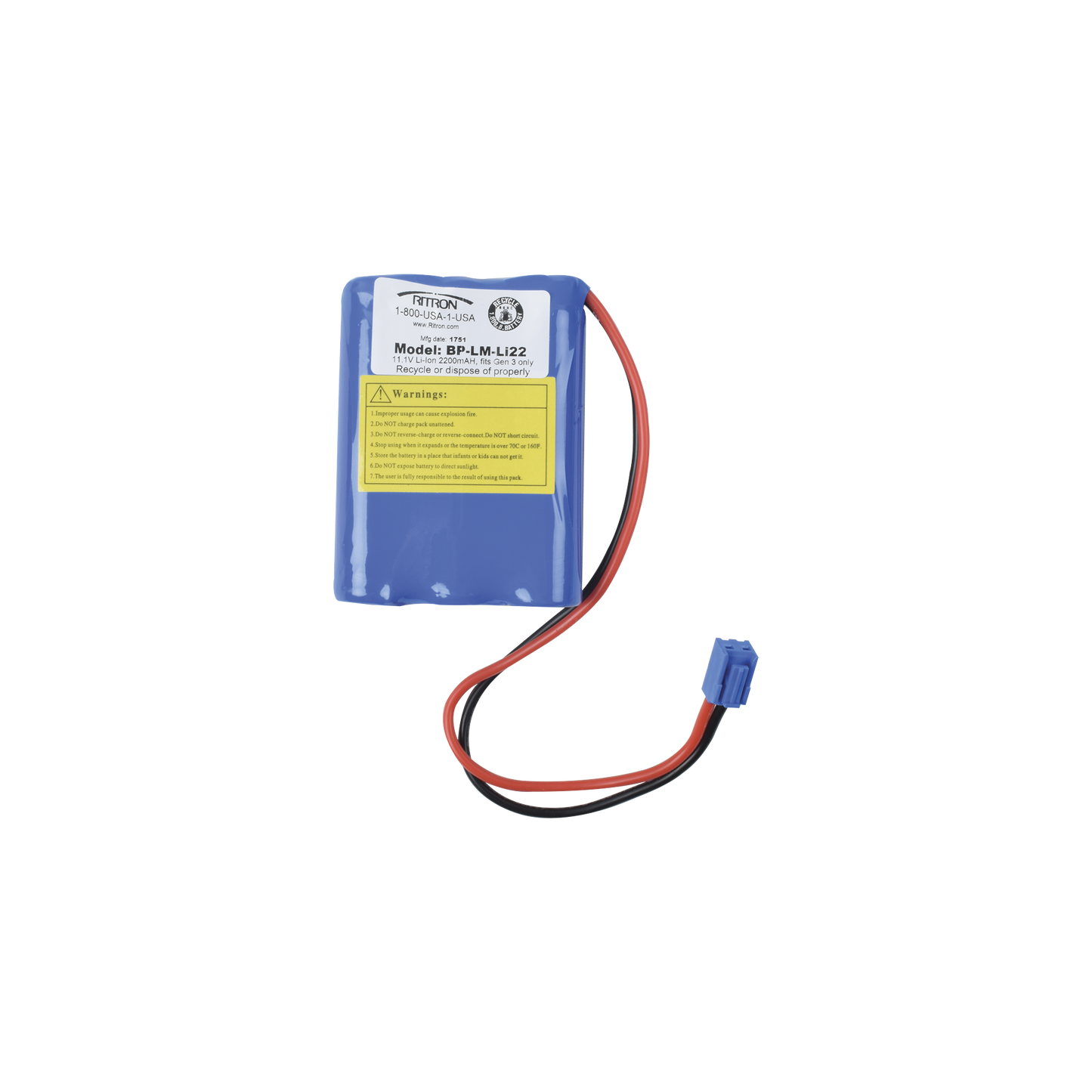 BaterÃa recargable 11.1 V 2200 mAh Li-Ion