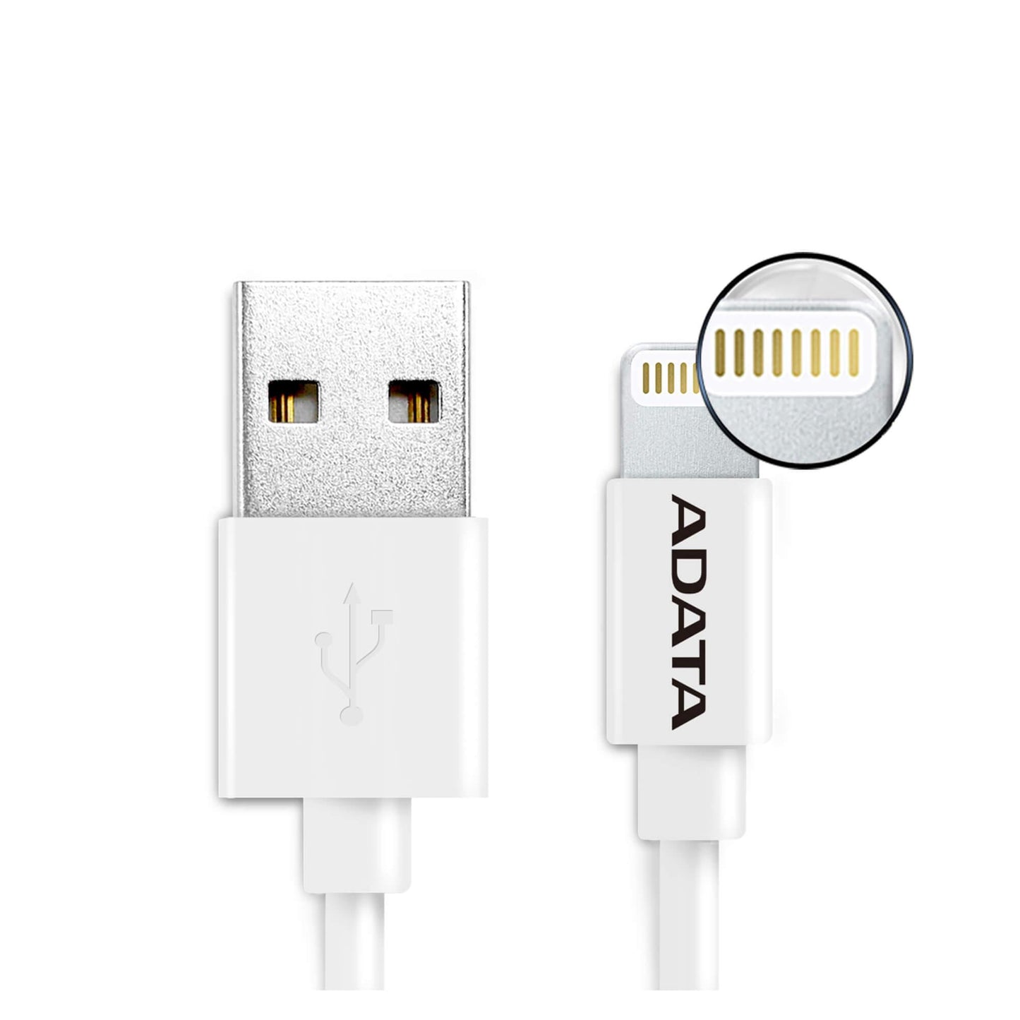 Cable Lightning ADATA AMFIPL-1M-CWH ADATA AMFIPL-1M-CWH, USB, Lightning, Blanco