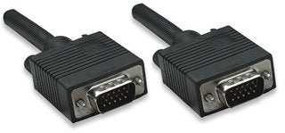 Cable VGA MANHATTAN, 20 m, VGA (D-Sub), VGA (D-Sub), Macho/Macho, Negro