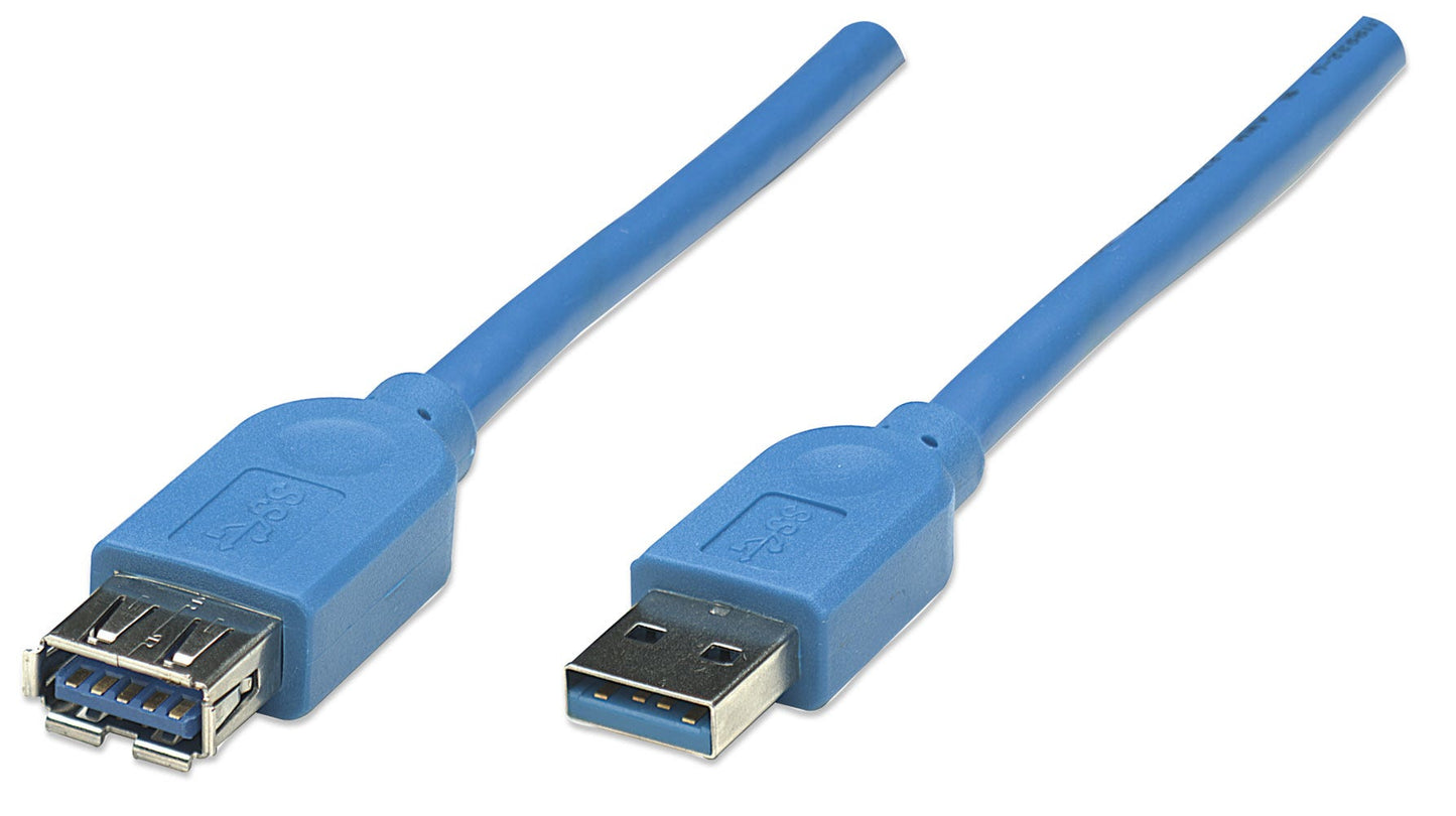 322447 Cable USB-A/A V3.2 Ext. 3M Azul.